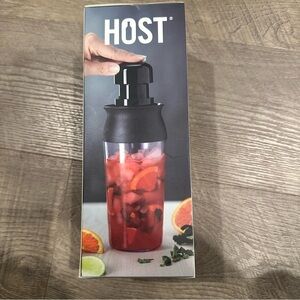 Brand New Host Black and Clear Cocktail Shaker